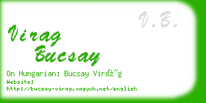 virag bucsay business card